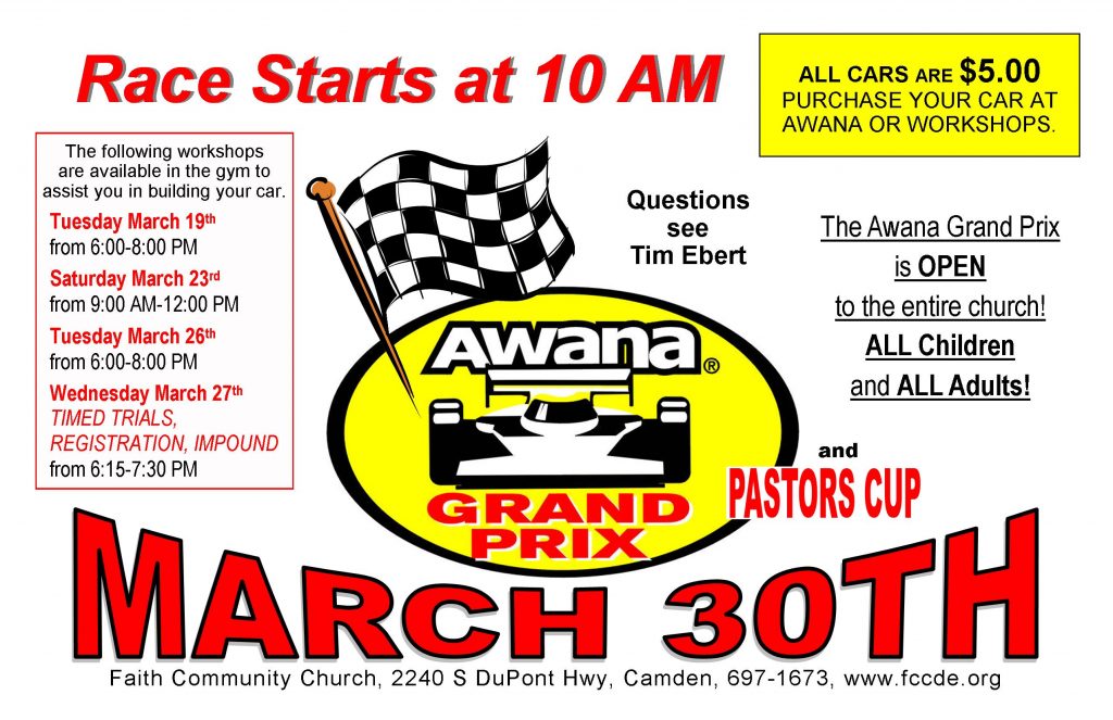 Awana Grand Prix @ Faith Community Church | Camden | Delaware | United States
